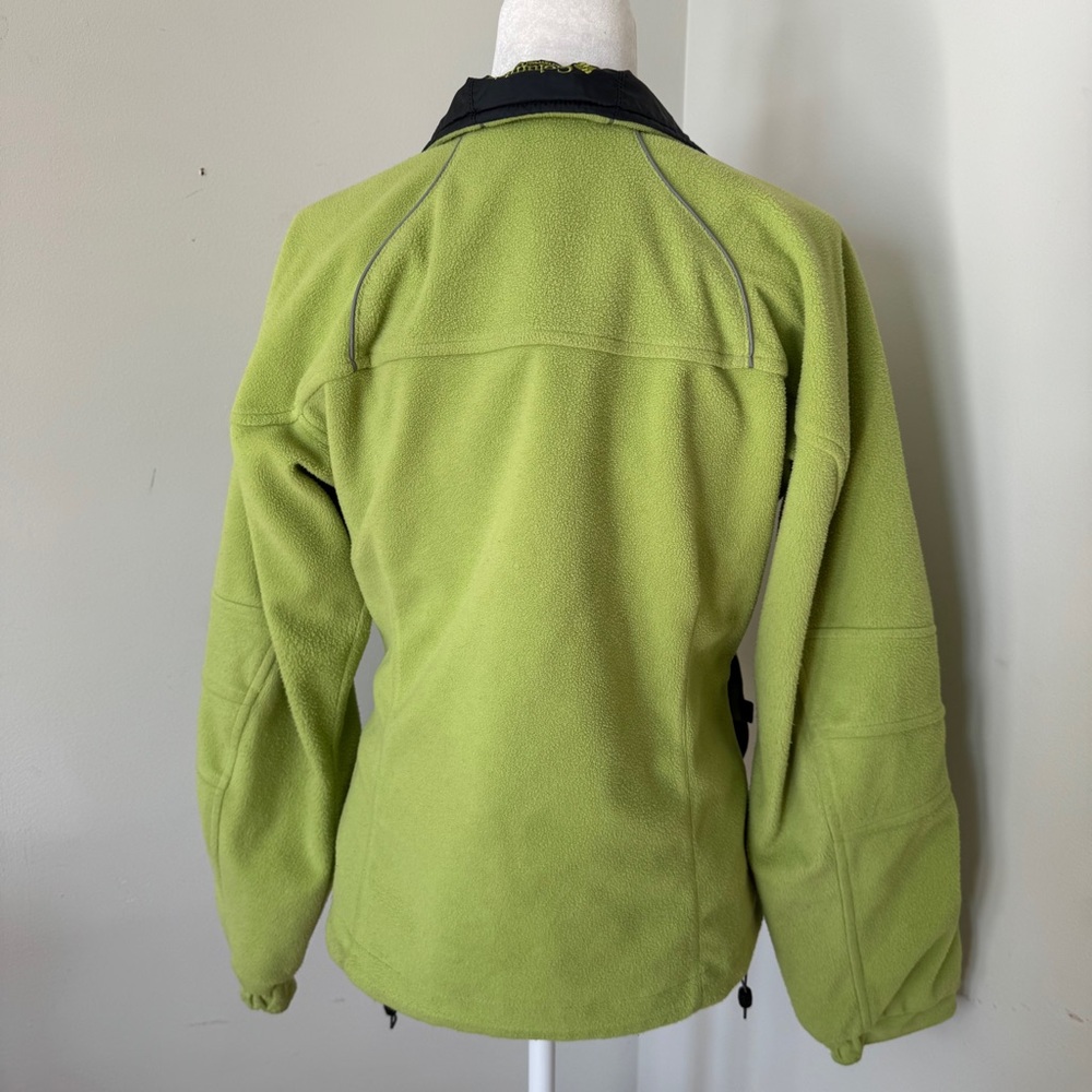 Columbia REVERSIBLE Fleece Nylon Outdoor Jacket Full Zip‎ Green/Grey Size Medium - Picture 7 of 11